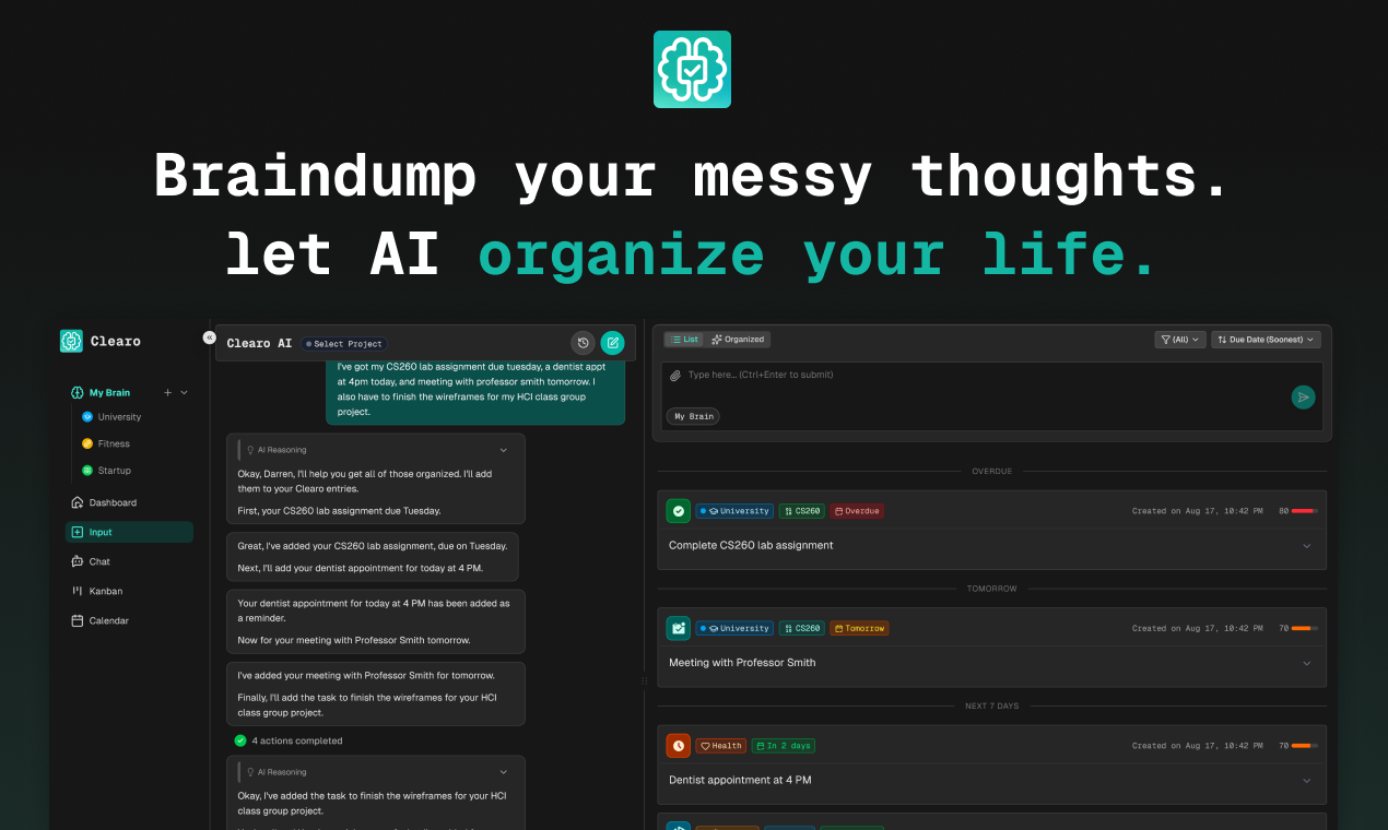 Clearo | AI Productivity App